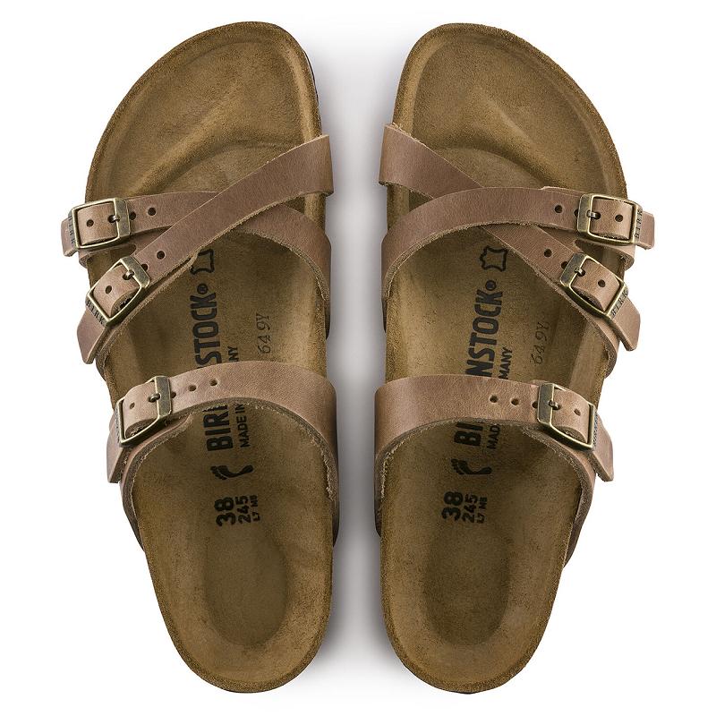 Birkenstock Oiled Læder Franca Dame Brune | DK 449YXF